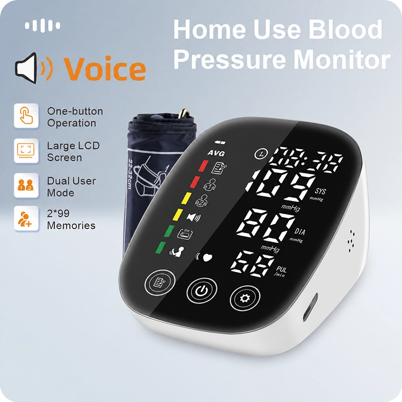 Ningbosc BA-F31 Upper Arm Blood Pressure Monitor with Large High-Contrast Display & Dual-User Memory