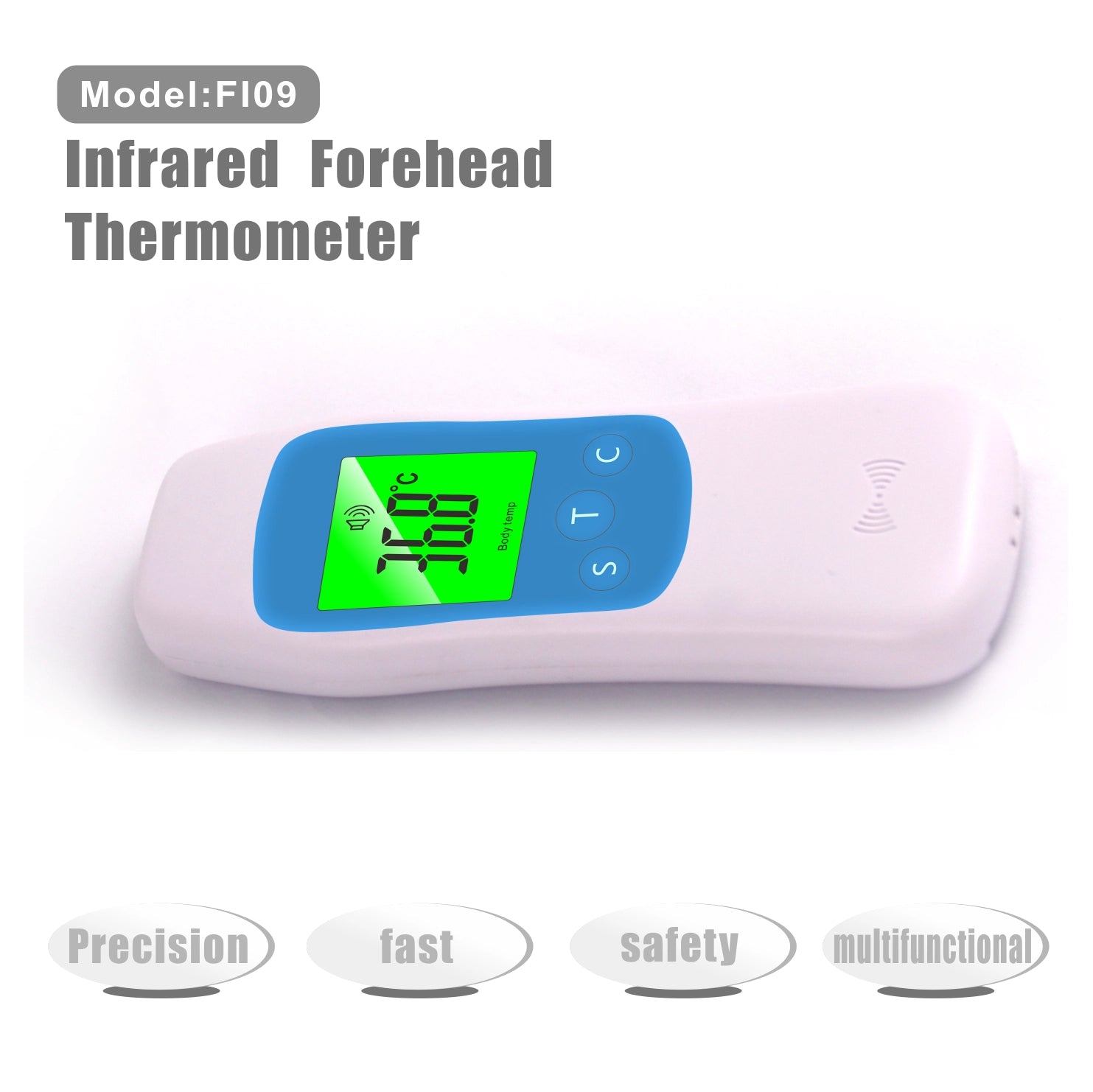 FI09 Smart Non-Contact Infrared Thermometer with Bluetooth & ID Card Recognition