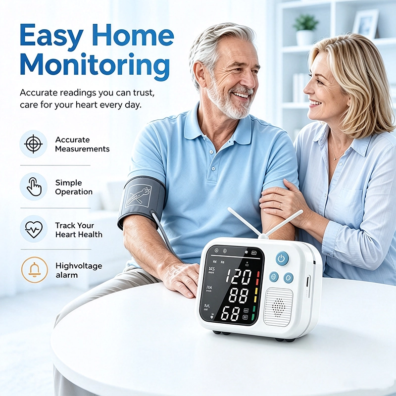 BA-K31 Retro TV Blood Pressure Monitor & Digital Clock