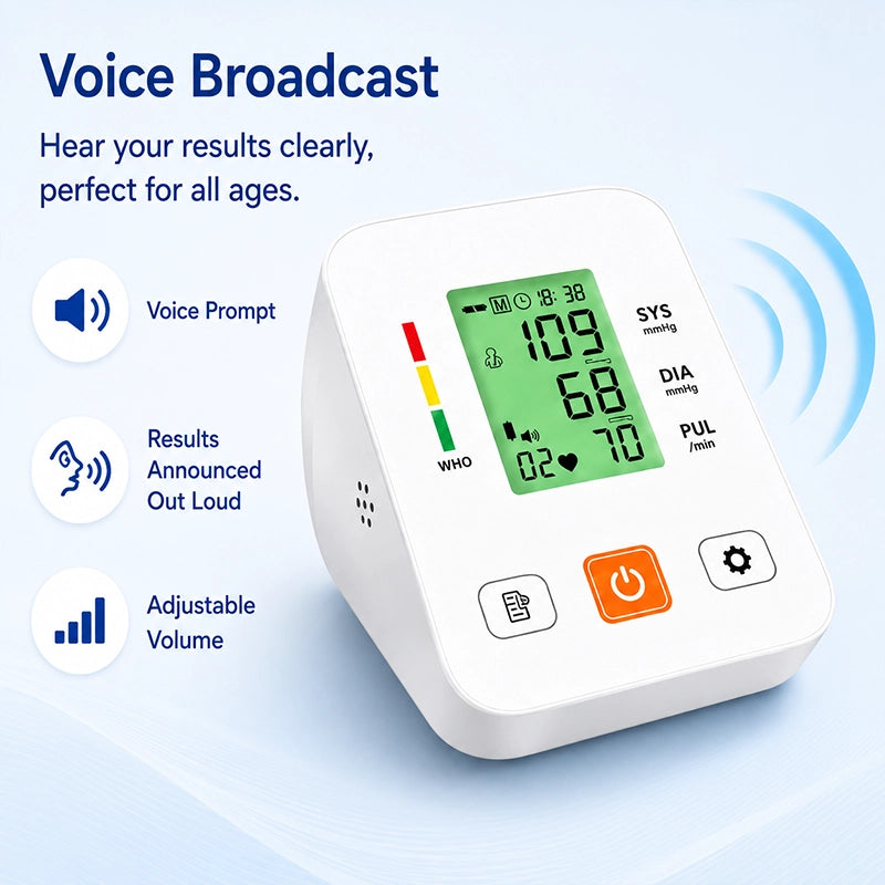 Ningbosc BA-E02 Upper Arm Blood Pressure Monitor with Large Display & Dual-User Memory