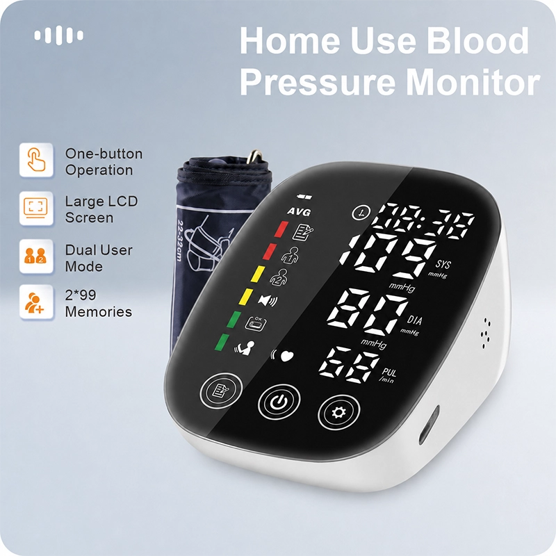 Ningbosc BA-F31 Upper Arm Blood Pressure Monitor with Large High-Contrast Display & Dual-User Memory