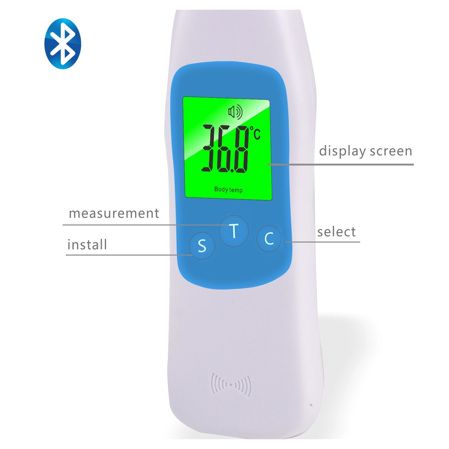 FI09 Smart Non-Contact Infrared Thermometer with Bluetooth & ID Card Recognition