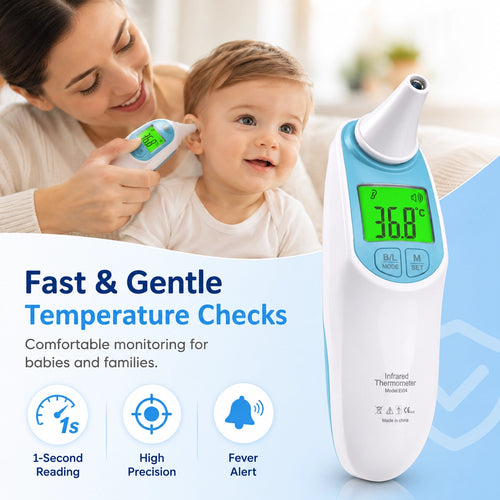 EI04 4-in-1 Digital Ear & Forehead Thermometer for Babies & Family