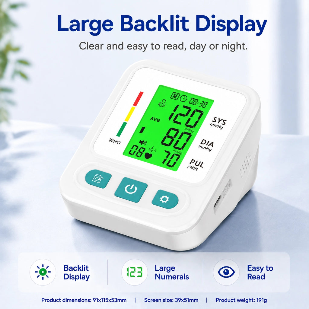 LP16D Large Screen Blood Pressure Monitor - 3 Color Display