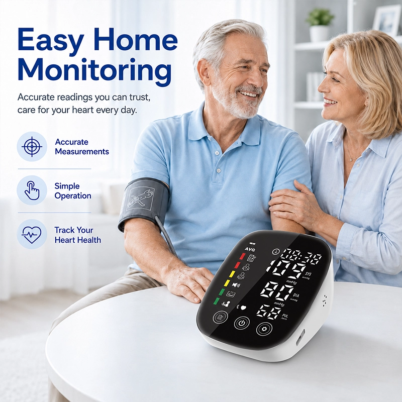 Ningbosc BA-F31 Upper Arm Blood Pressure Monitor with Large High-Contrast Display & Dual-User Memory