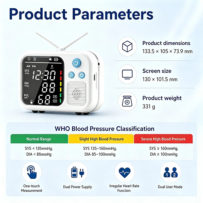 BA-K31 Retro TV Blood Pressure Monitor & Digital Clock