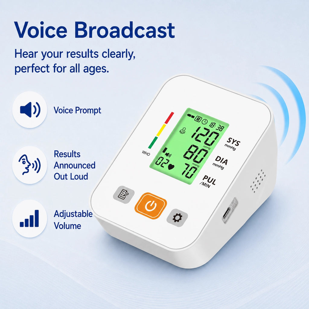 LP07D Large Screen Blood Pressure Monitor with 3-Color Display