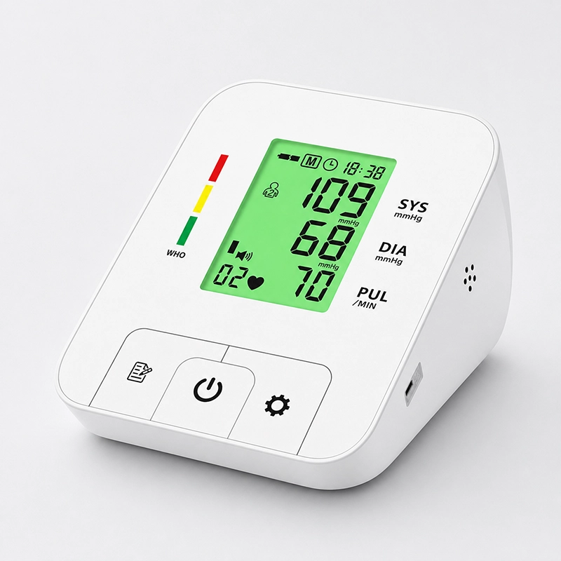 Ningbosc BA-E03 Upper Arm Blood Pressure Monitor with Large Display, Dual-User Memory & One-Touch Operation