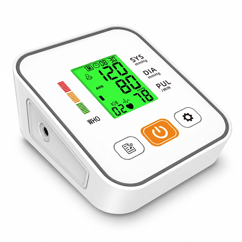 Ningbosc BA-B01 Upper Arm Blood Pressure Monitor with Backlit Display, Voice Guidance & Dual-User Memory