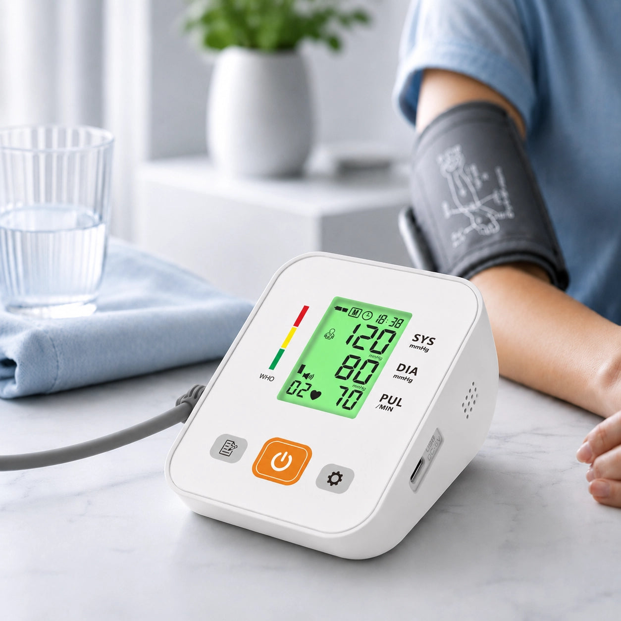 LP07D Large Screen Blood Pressure Monitor with 3-Color Display