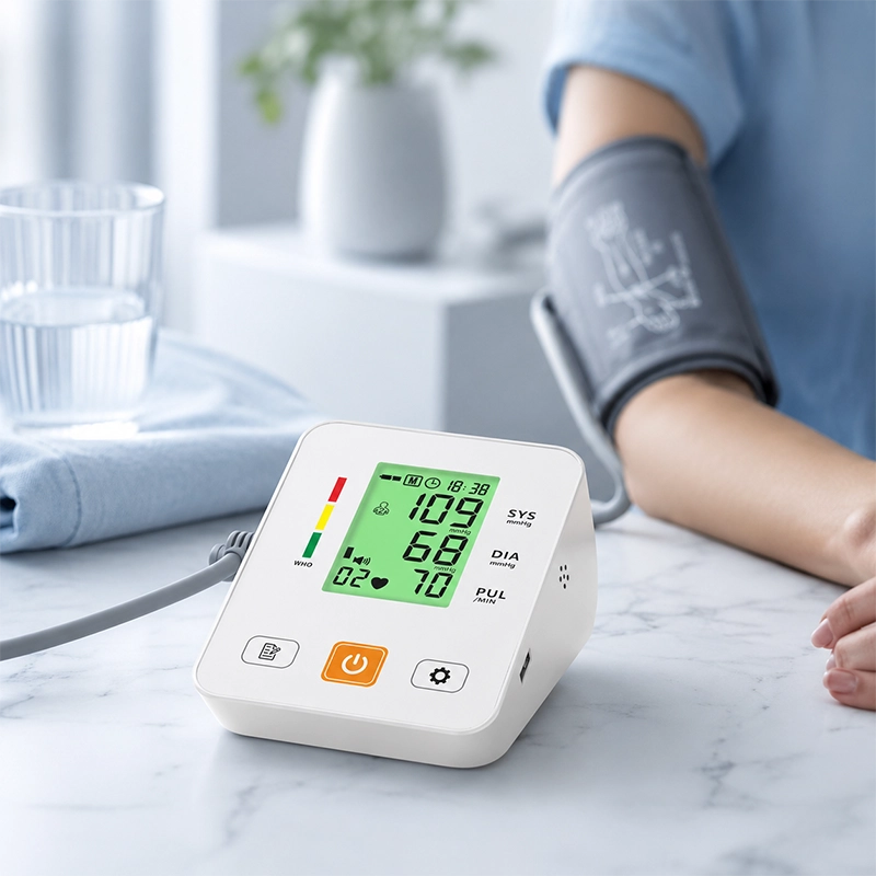 Ningbosc BA-E02 Upper Arm Blood Pressure Monitor with Large Display & Dual-User Memory