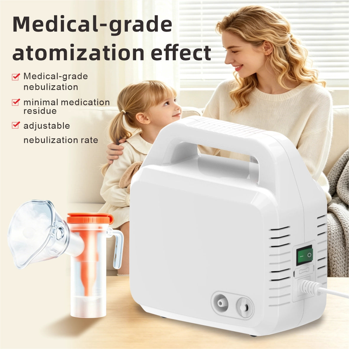 Ningbosc NA-C01 Medical Compressor Nebulizer - Easy Carry Handle