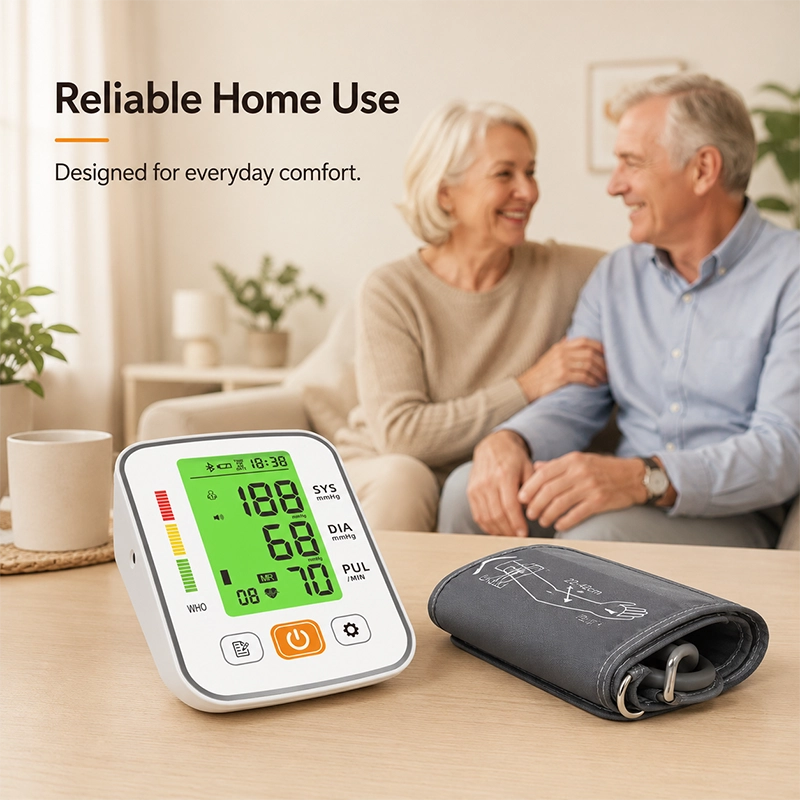 Ningbosc BA-C01 Upper Arm Blood Pressure Monitor – Large Display, Dual-User Memory & One-Touch Operation