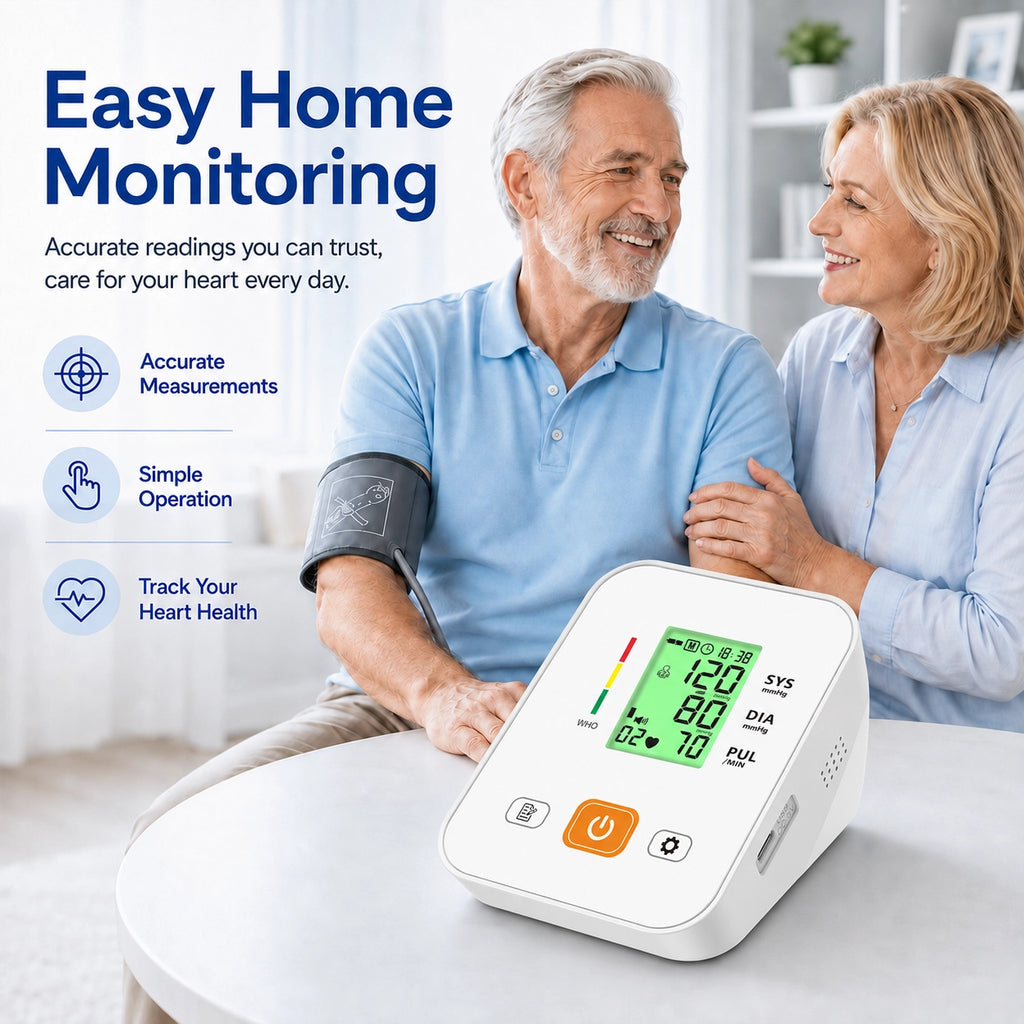 LP07C Ultra-Portable Blood Pressure Monitor with 3-Color Backlight