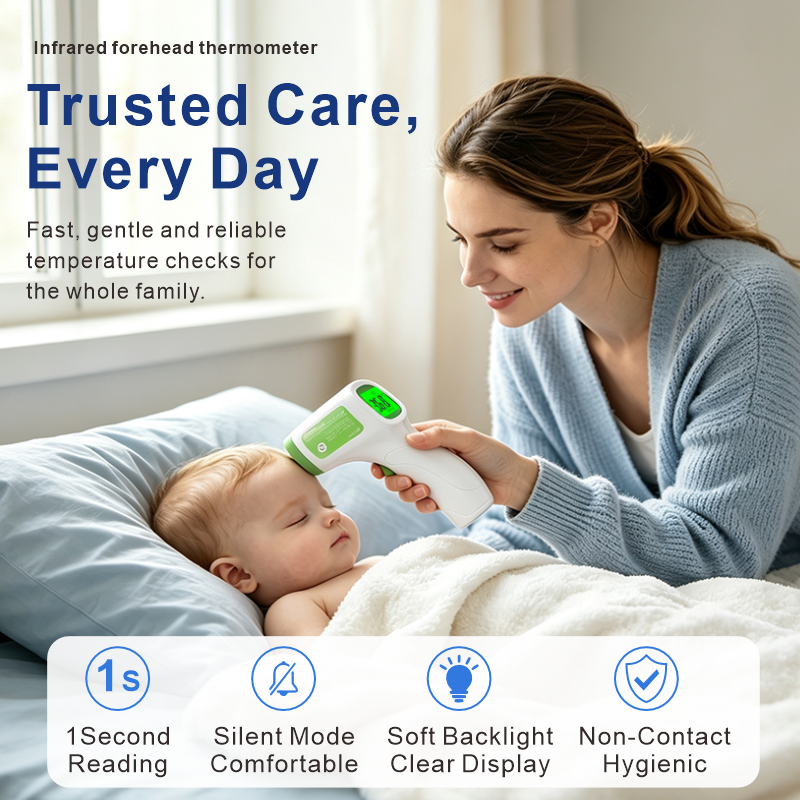 FI05 Smart Touchless Baby Thermometer - 1s Fast Reading & Fever Alarm