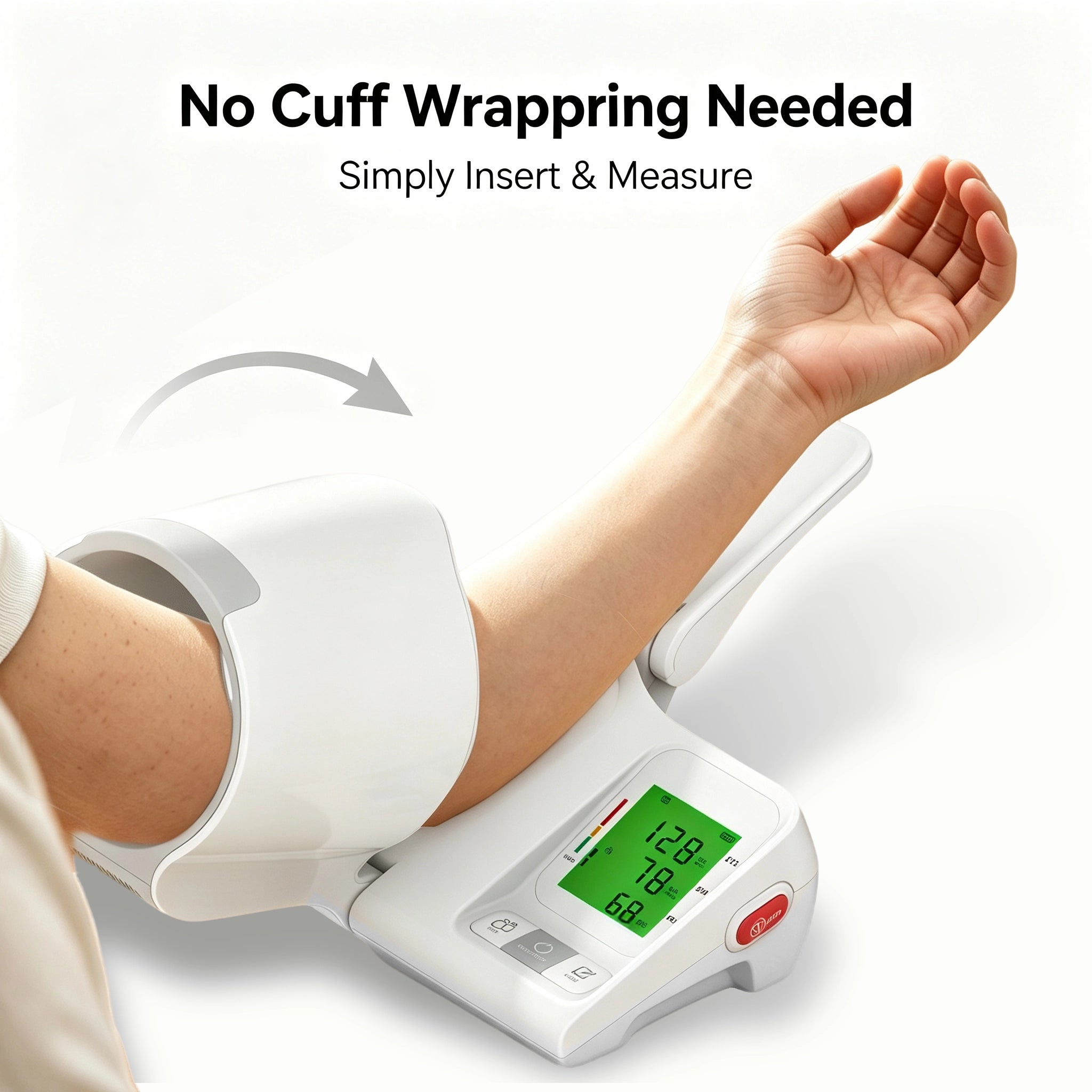 Ningbosc CH-S691L Automatic Upper Arm Blood Pressure Monitor with Arm Tube & One-Touch Measurement