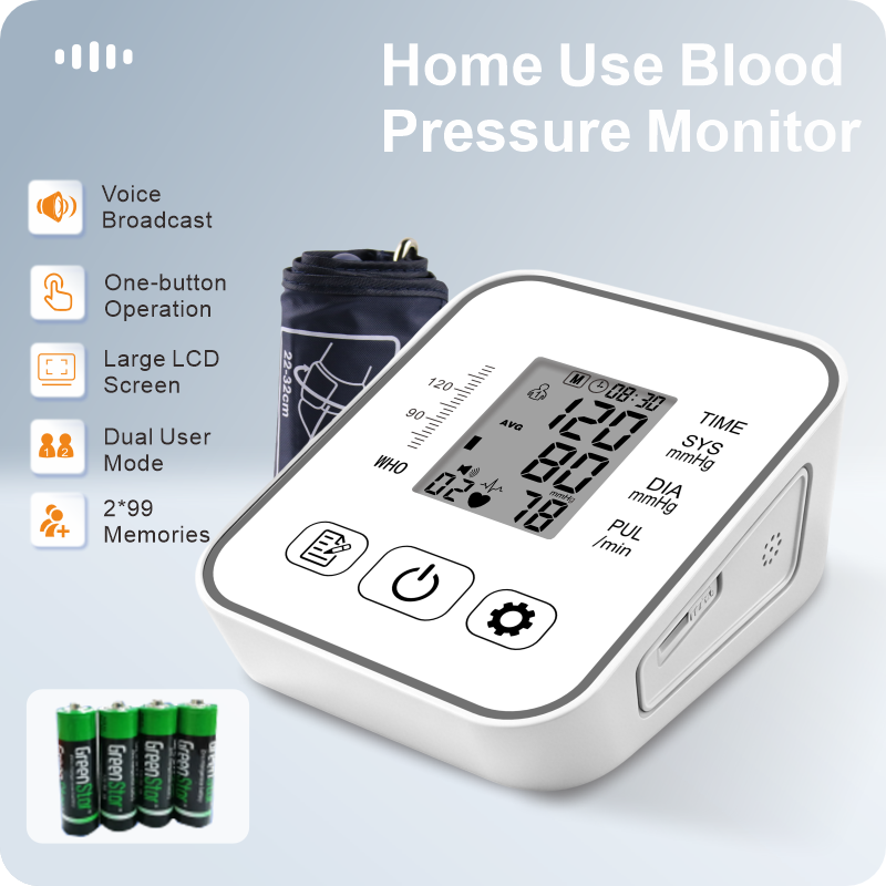 Ningbosc™ Smart Upper Arm Blood Pressure Monitor - Large Color Display & Voice Guide