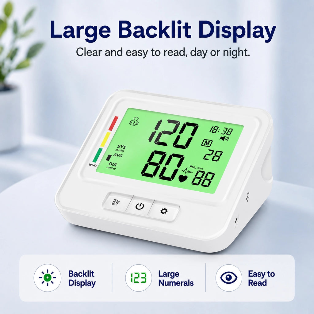 BA-J01 Extra Large Screen Blood Pressure Monitor with Voice Guide