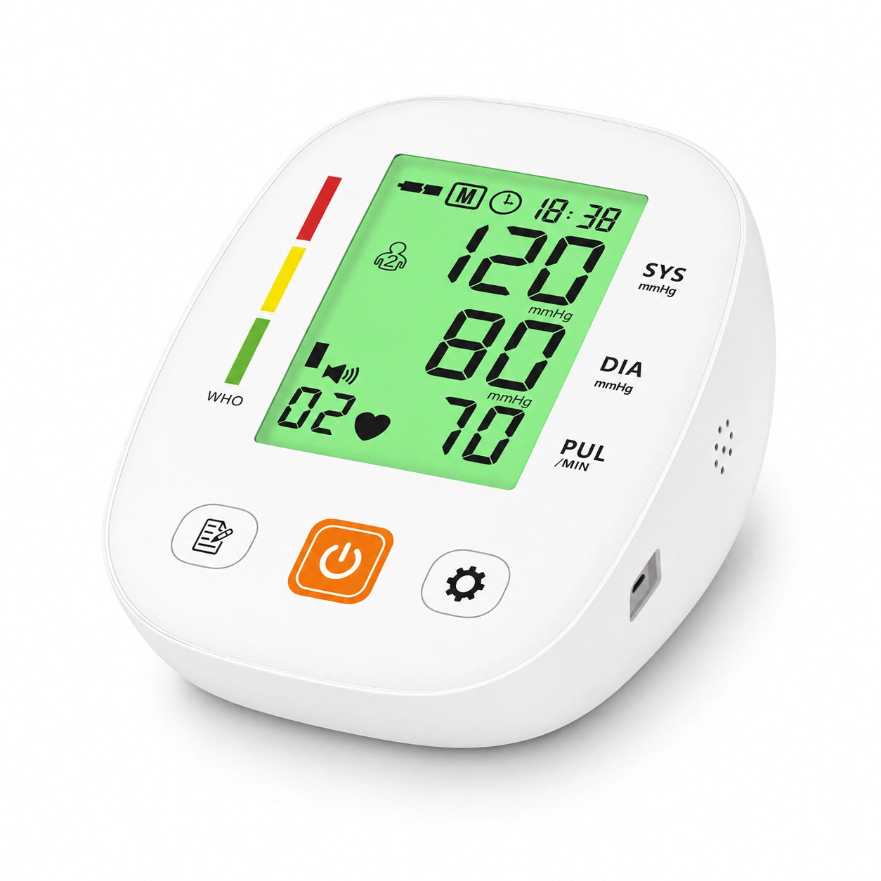 BA-F03 Automatic Blood Pressure Monitor with 3-Color Backlight