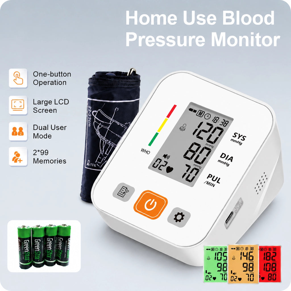 LP07D Large Screen Blood Pressure Monitor with 3-Color Display