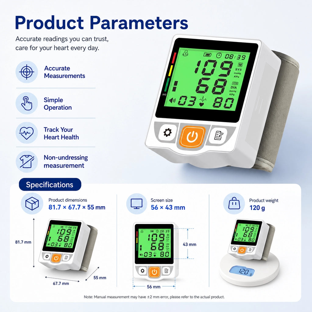 Ningbosc BB-A10 Wrist Blood Pressure Monitor with Voice Broadcast