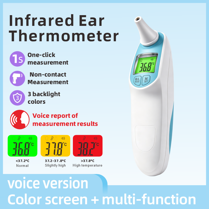 EI04 4-in-1 Digital Ear & Forehead Thermometer for Babies & Family