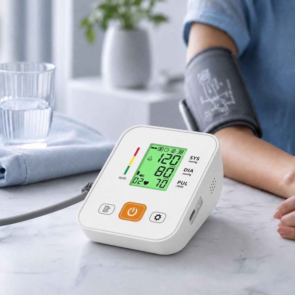 LP07C Ultra-Portable Blood Pressure Monitor with 3-Color Backlight