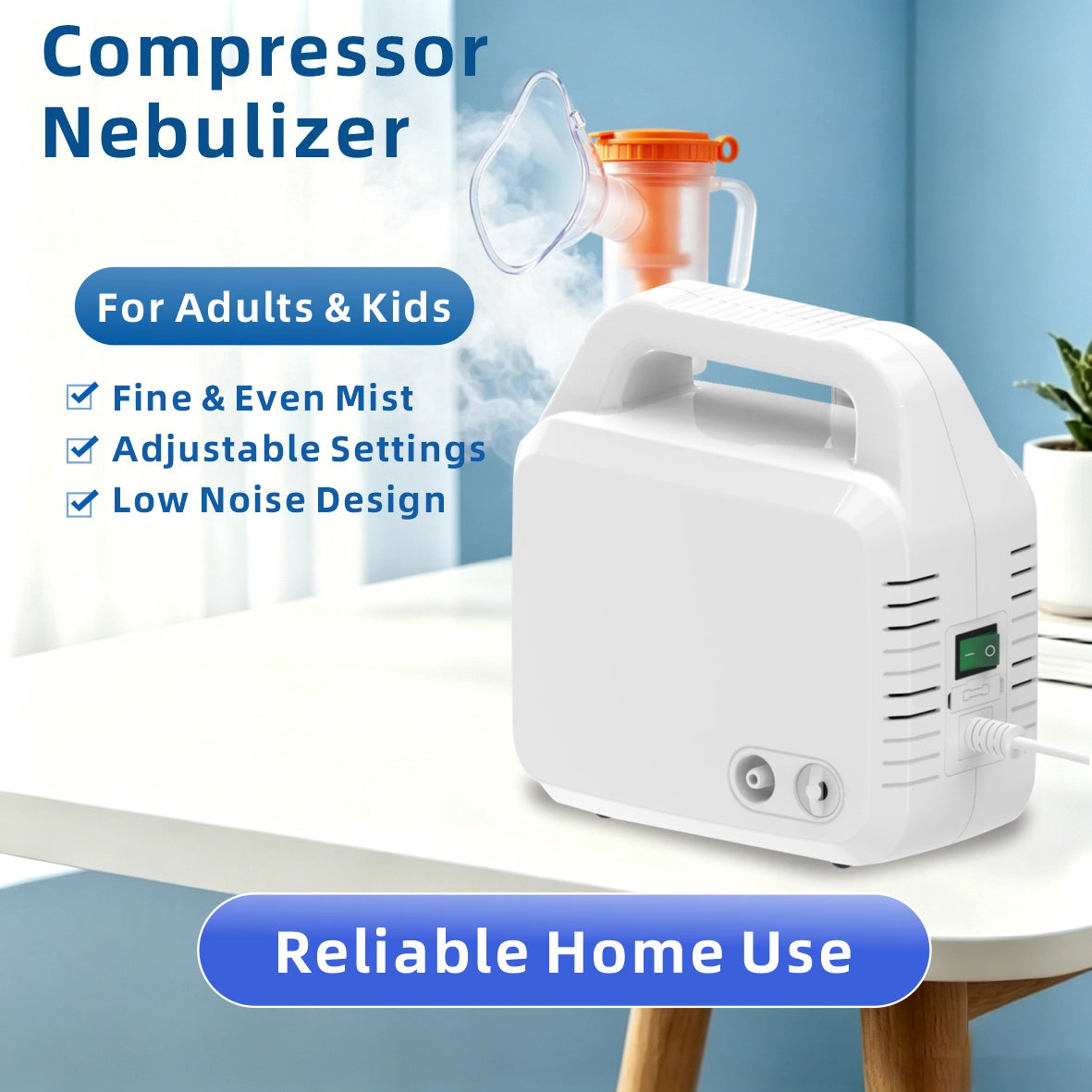 Ningbosc NA-C01 Medical Compressor Nebulizer - Easy Carry Handle