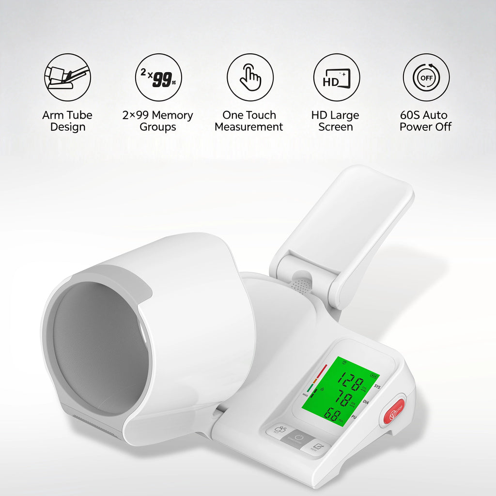 Ningbosc CH-S691L Automatic Upper Arm Blood Pressure Monitor with Arm Tube & One-Touch Measurement