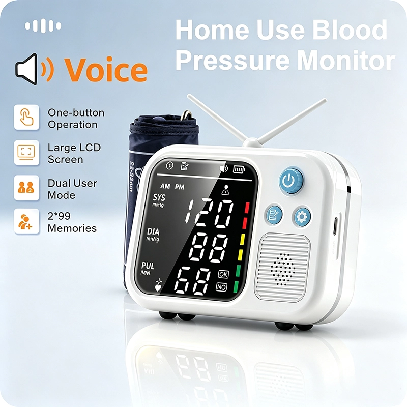 BA-K31 Retro TV Blood Pressure Monitor & Digital Clock