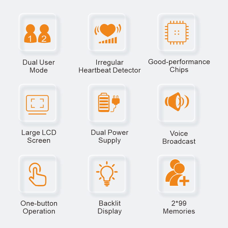 Ningbosc™ Smart Upper Arm Blood Pressure Monitor - Large Color Display & Voice Guide