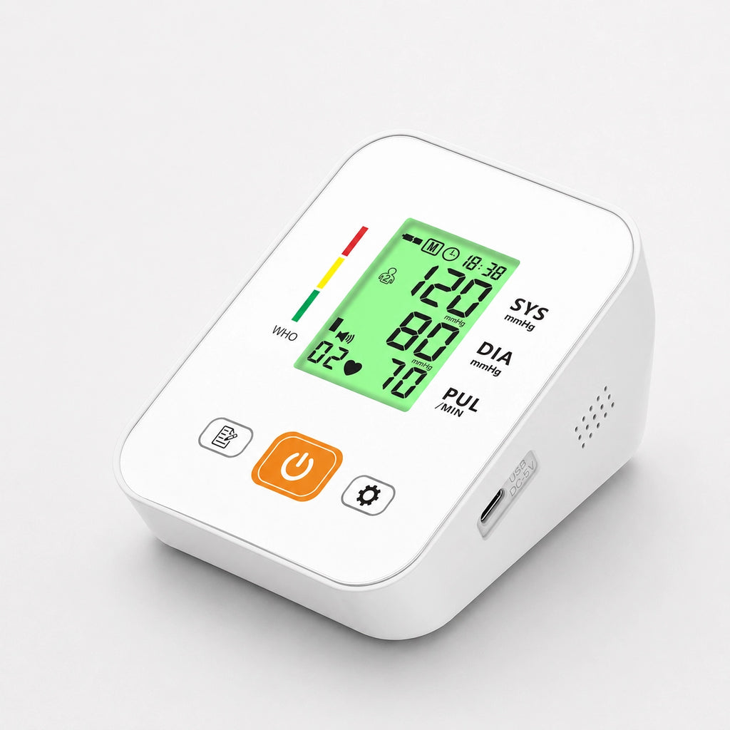 LP07C Ultra-Portable Blood Pressure Monitor with 3-Color Backlight