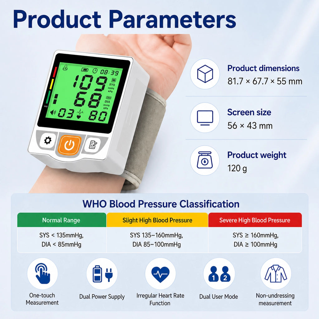 Ningbosc BB-A10 Wrist Blood Pressure Monitor with Voice Broadcast