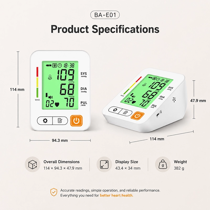 Ningbosc BA-E01 Upper Arm Blood Pressure Monitor
