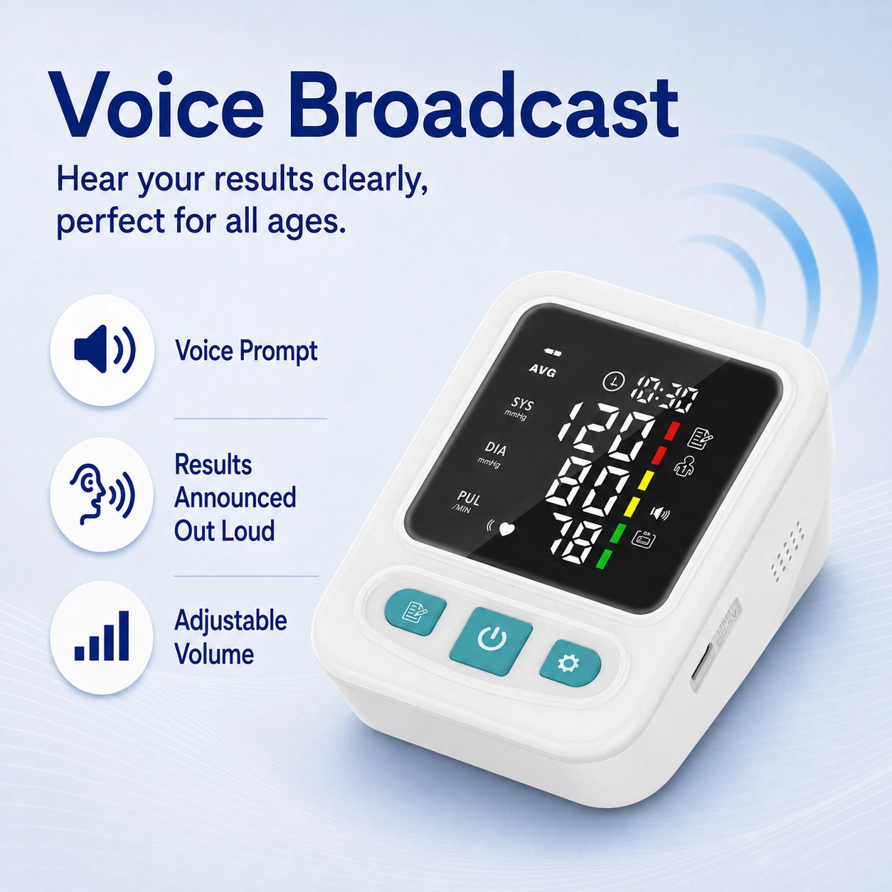 LP16B High-Contrast Screen Blood Pressure Monitor