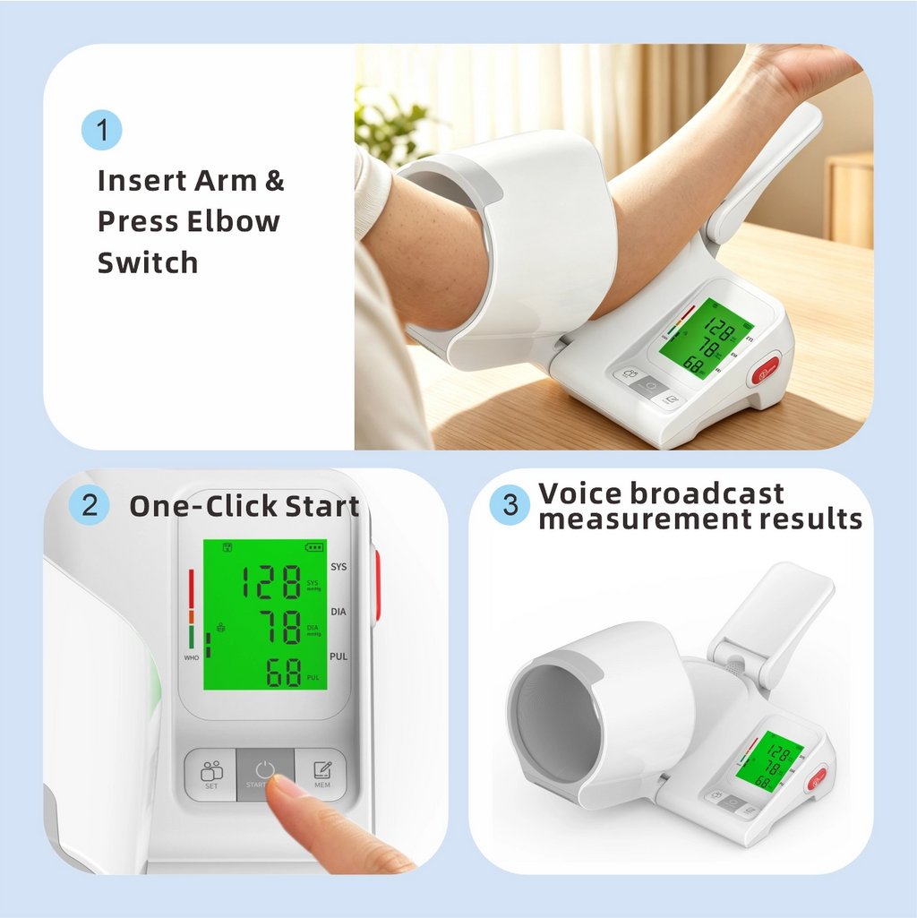 Ningbosc CH-S691L Automatic Upper Arm Blood Pressure Monitor with Arm Tube & One-Touch Measurement