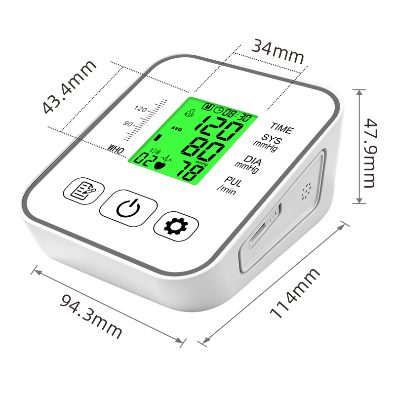 Ningbosc™ Smart Upper Arm Blood Pressure Monitor - Large Color Display & Voice Guide