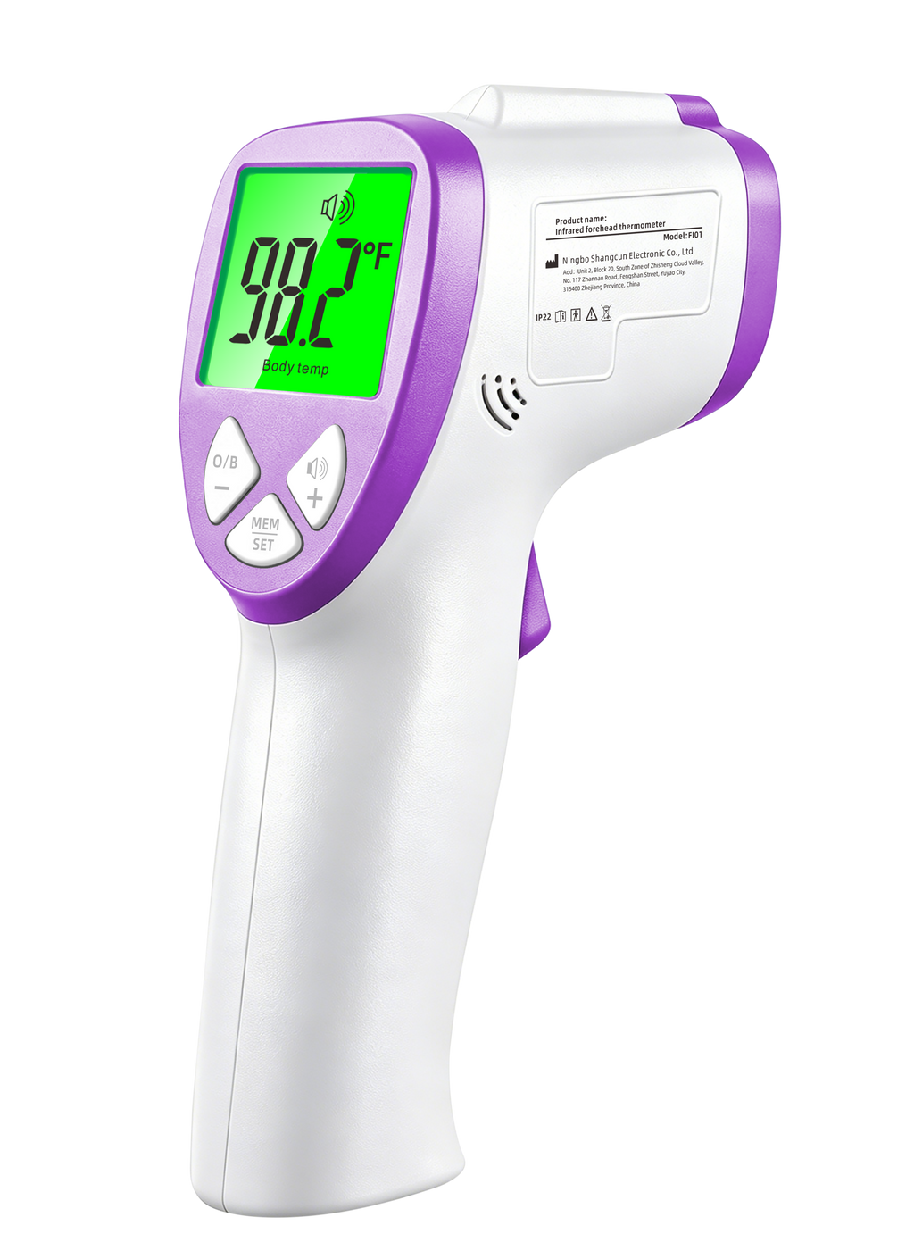Smart Touchless Baby Thermometer - 1s Silent Reading, 32 Memory & Tri-Color Alarm