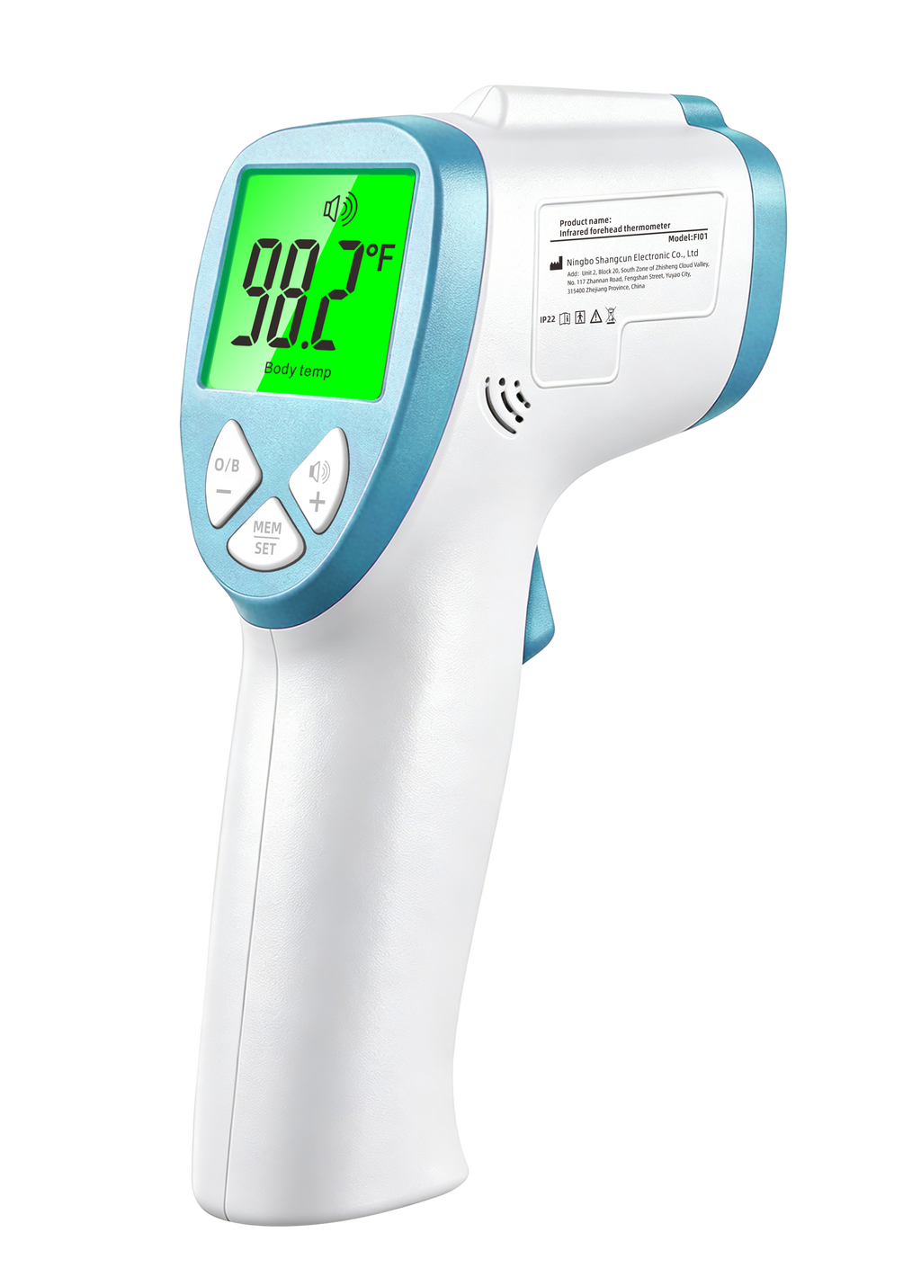 Smart Touchless Baby Thermometer - 1s Silent Reading, 32 Memory & Tri-Color Alarm