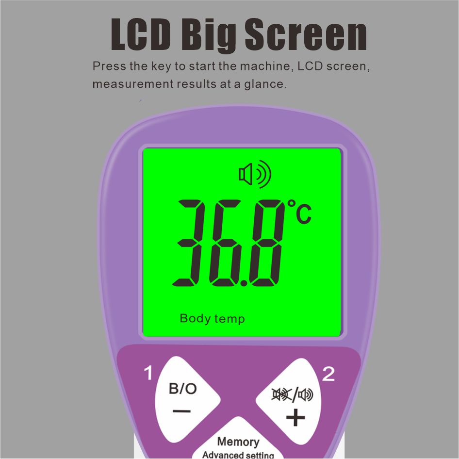 Smart Touchless Baby Thermometer - 1s Silent Reading, 32 Memory & Tri-Color Alarm
