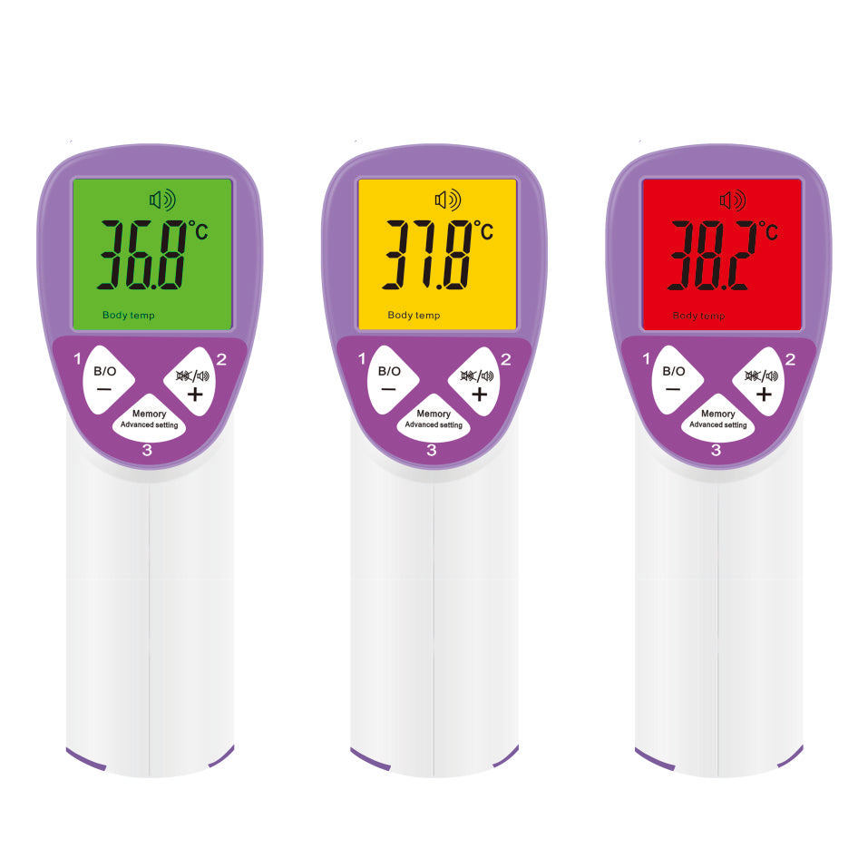 Smart Touchless Baby Thermometer - 1s Silent Reading, 32 Memory & Tri-Color Alarm
