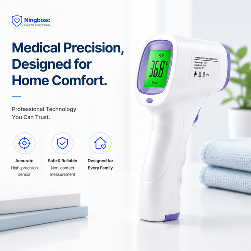 FAMILYPULSE Smart Infrared Thermometer | Safe & Gentle for Family