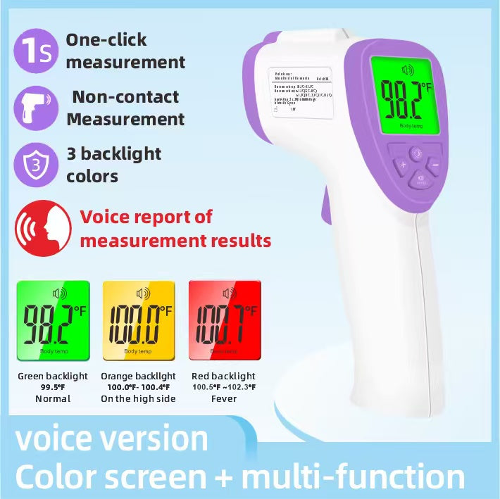 FAMILYPULSE™ 1-Second Non-Contact Smart Thermometer for Baby & Adults